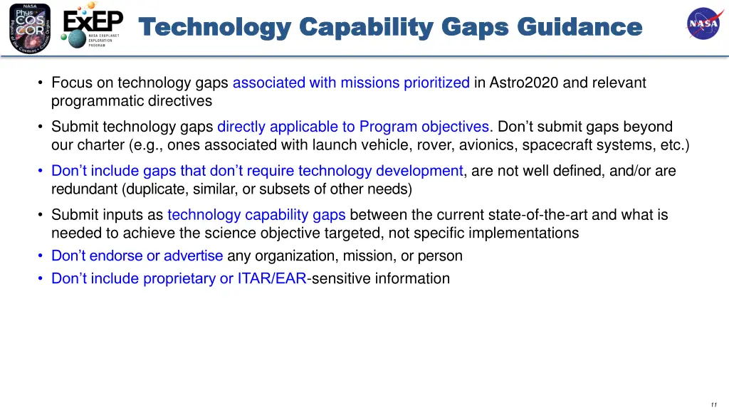 technology capability gaps guidance technology