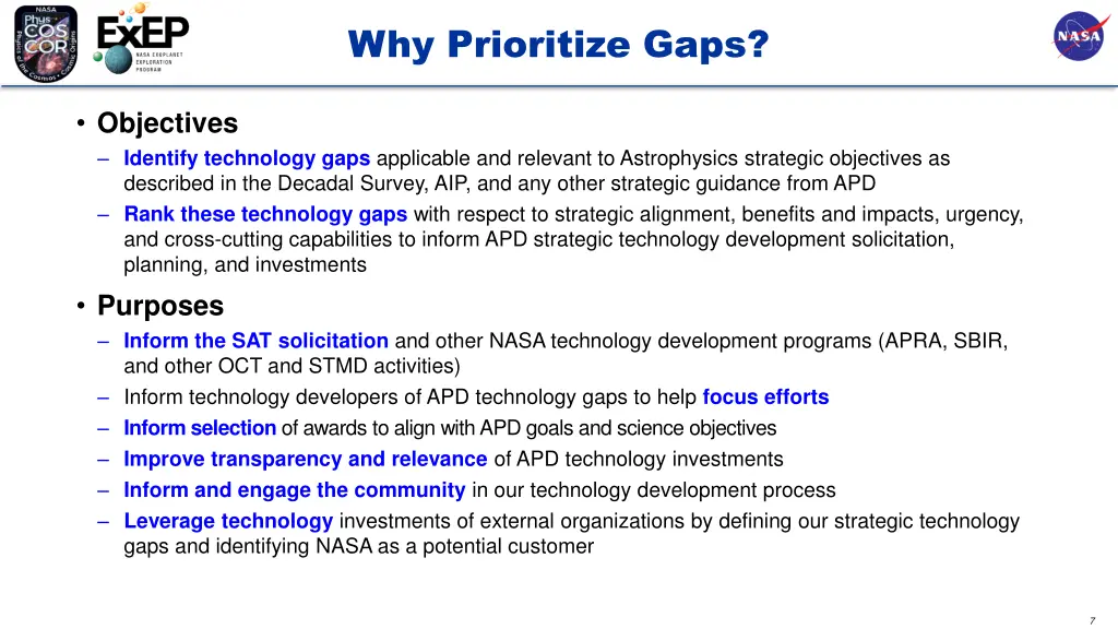 why prioritize gaps