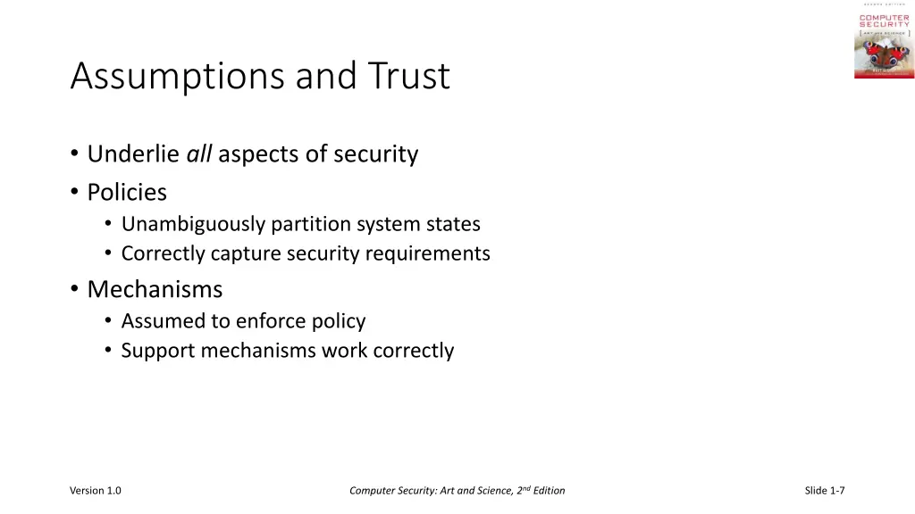 assumptions and trust