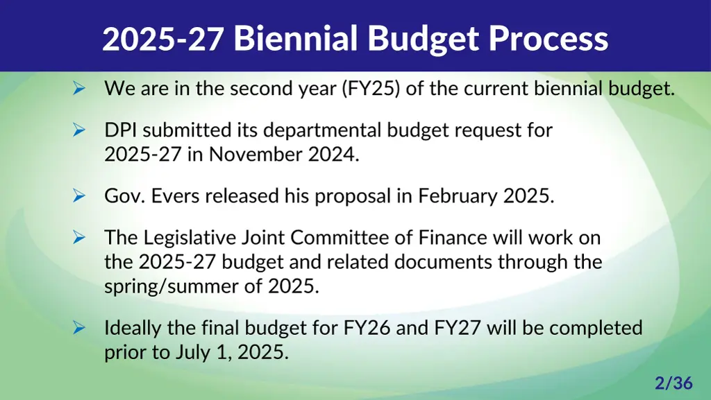 2025 27 biennial budget process