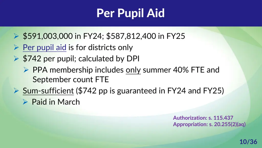per pupil aid