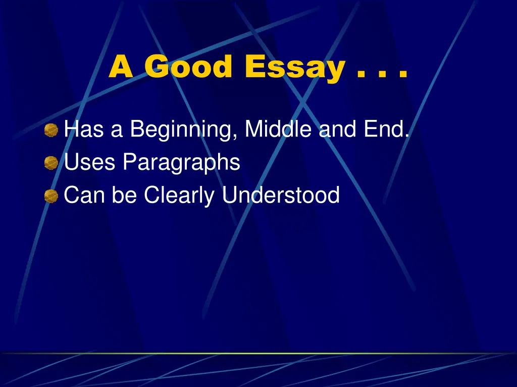 a good essay