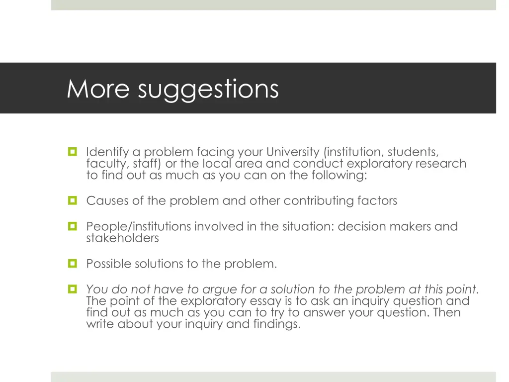 more suggestions