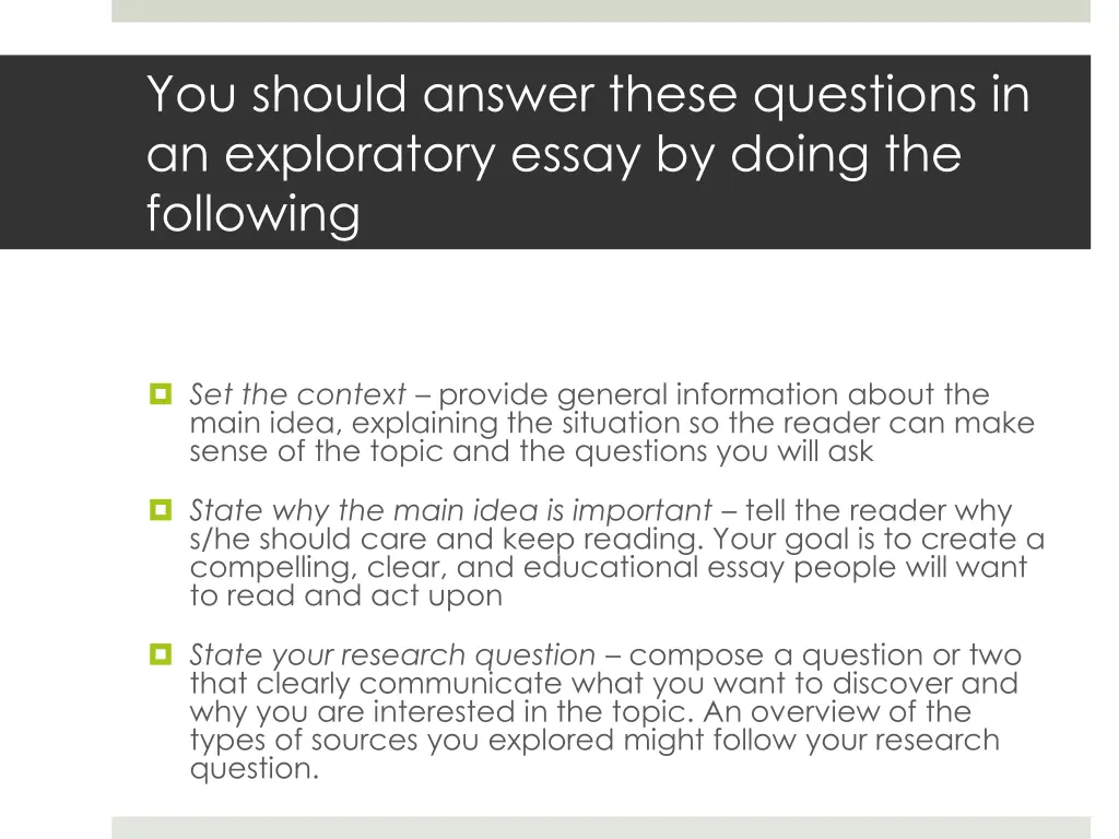 you should answer these questions