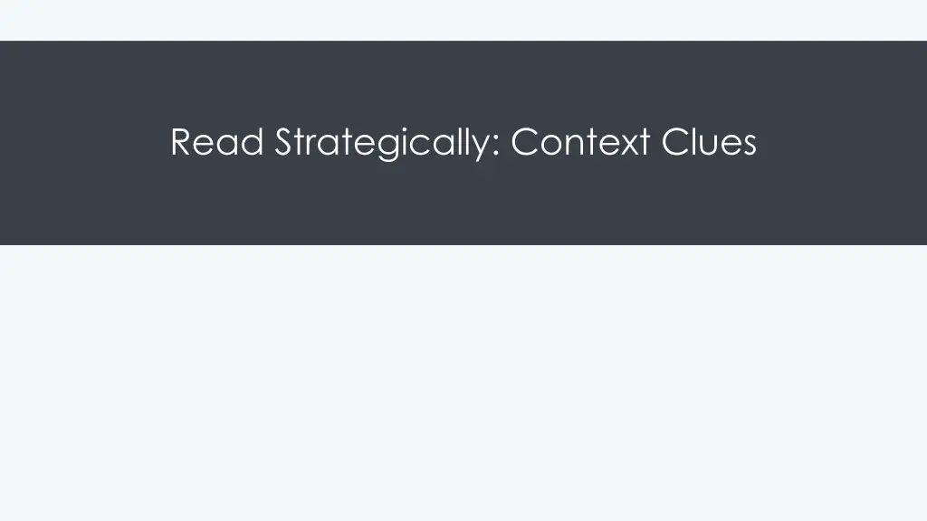 read strategically context clues