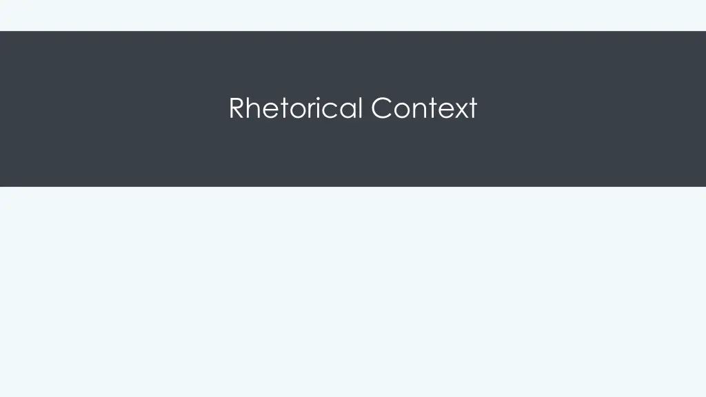 rhetorical context