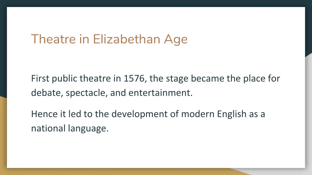 theatre in elizabethan age