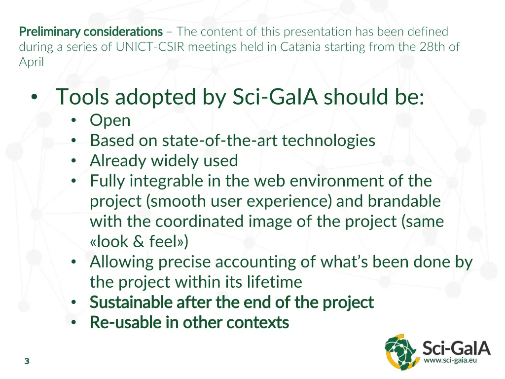 preliminary considerations preliminary