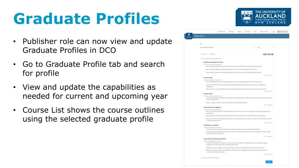 graduate profiles