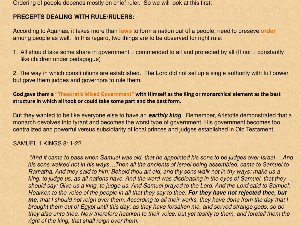 ordering of people depends mostly on chief ruler