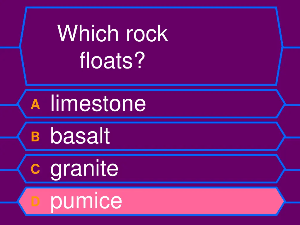 which rock floats 1