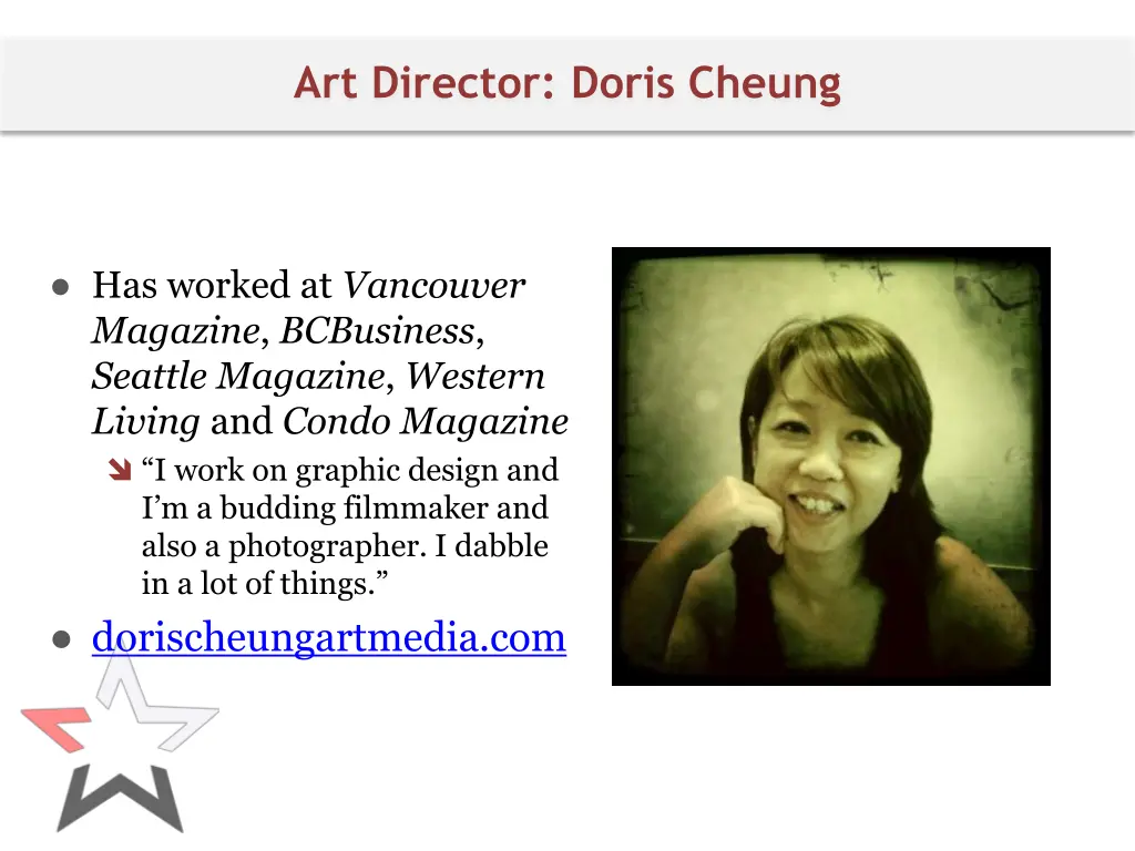 art director doris cheung