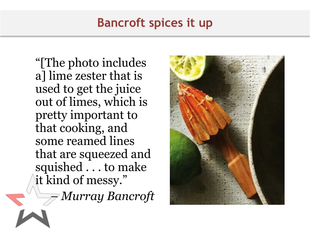 bancroft spices it up