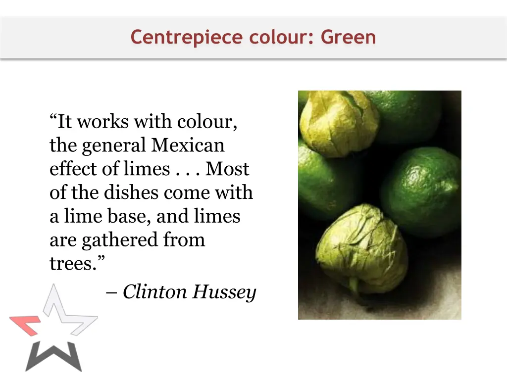 centrepiece colour green