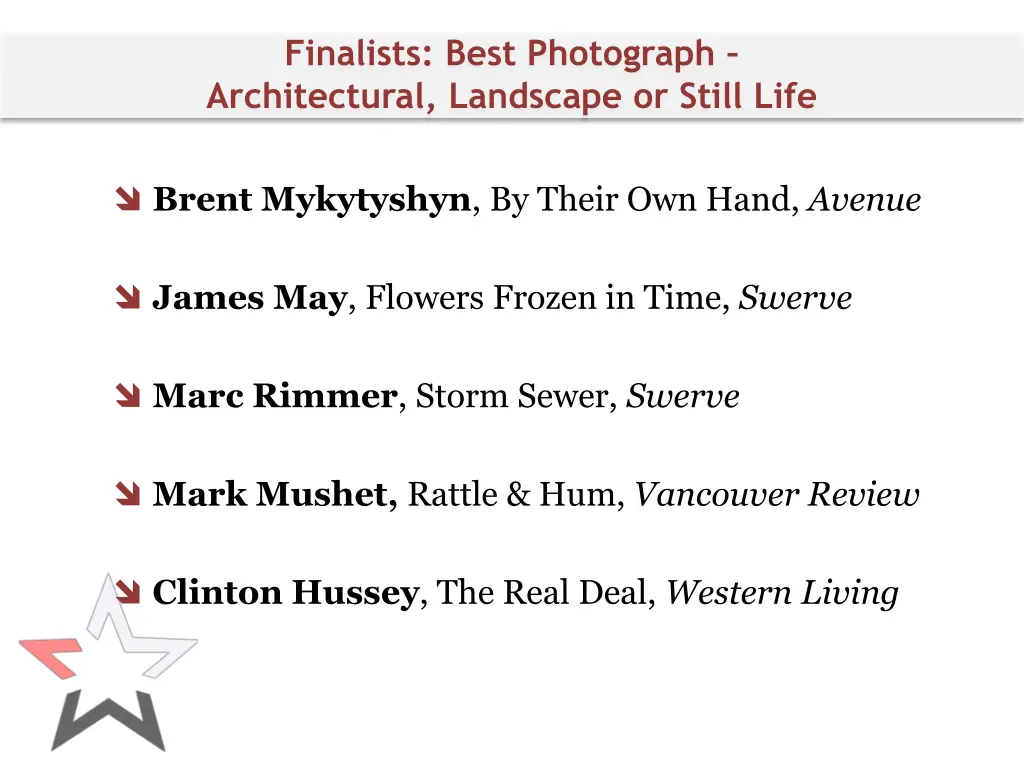 finalists best photograph architectural landscape
