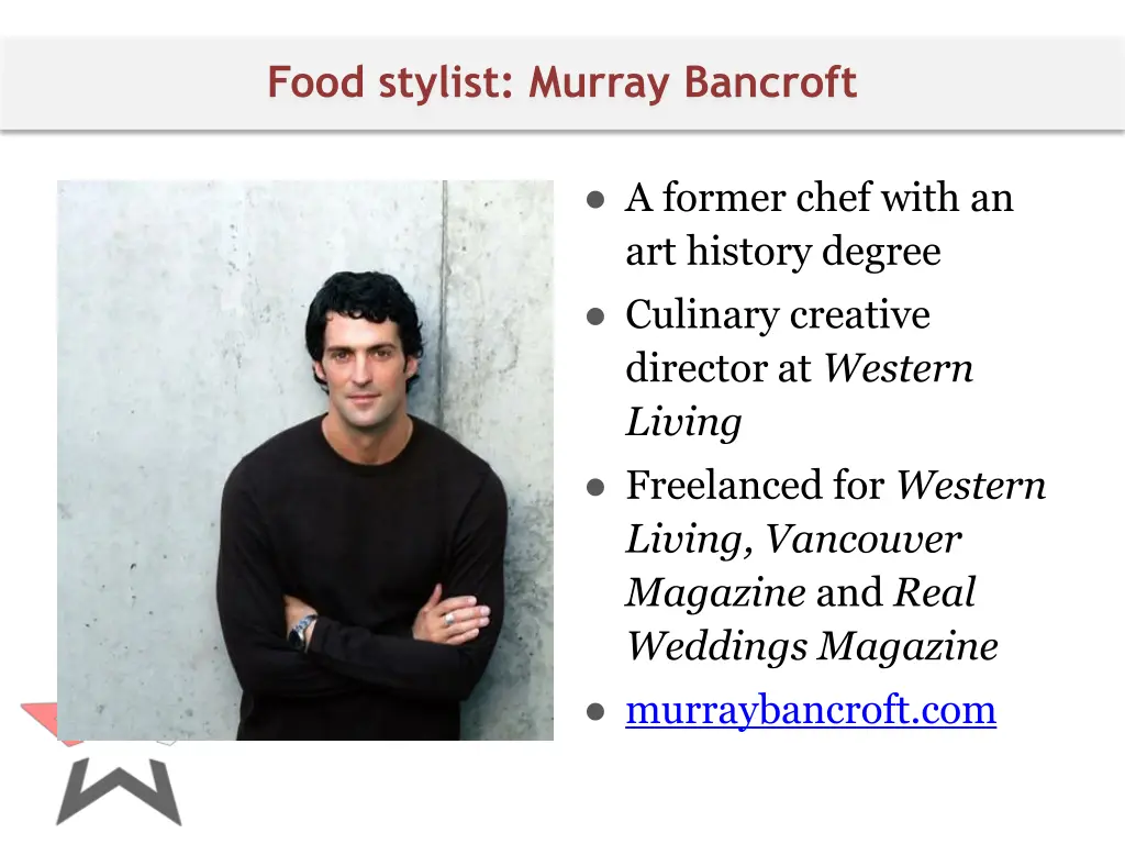 food stylist murray bancroft