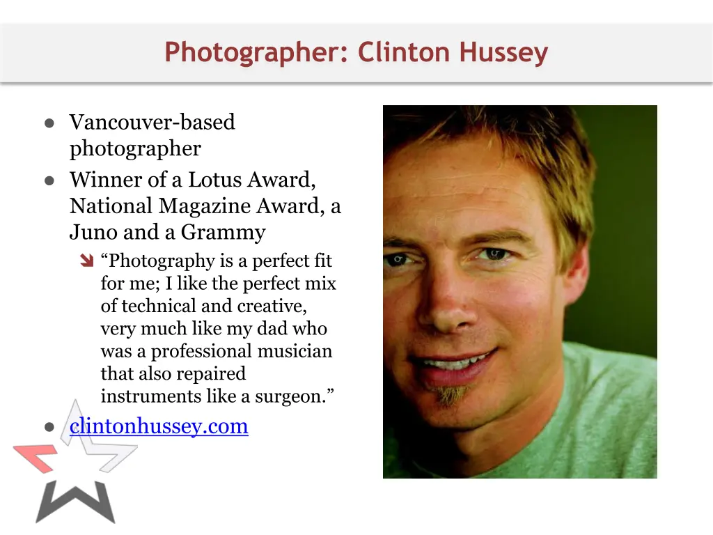 photographer clinton hussey