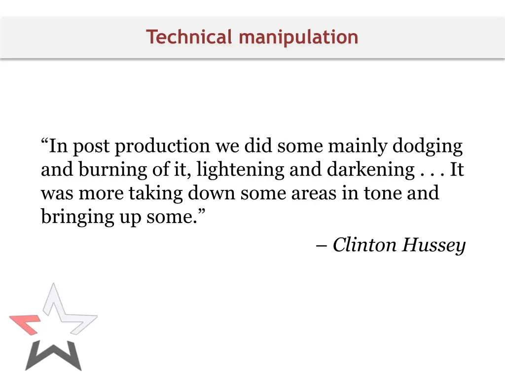 technical manipulation