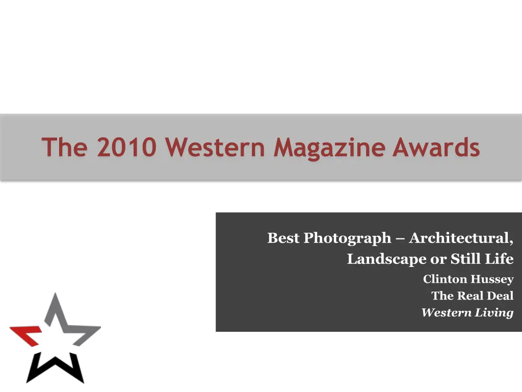 the 2010 western magazine awards