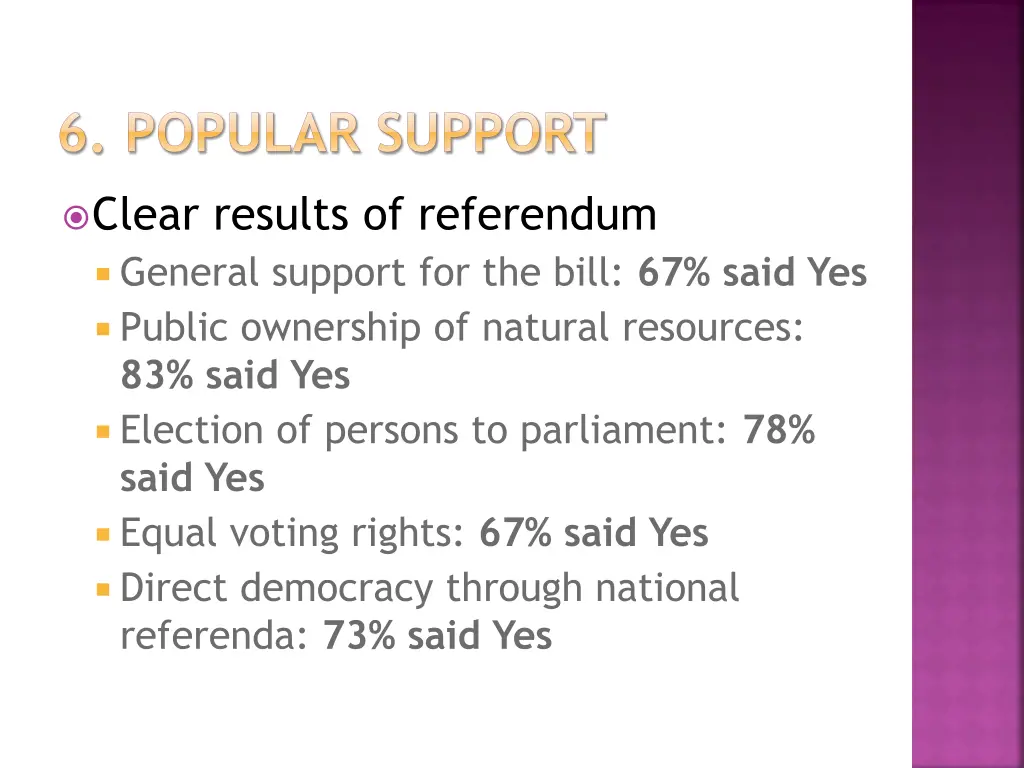 6 popular support 1