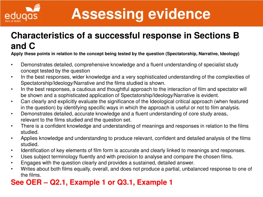 assessing evidence 13