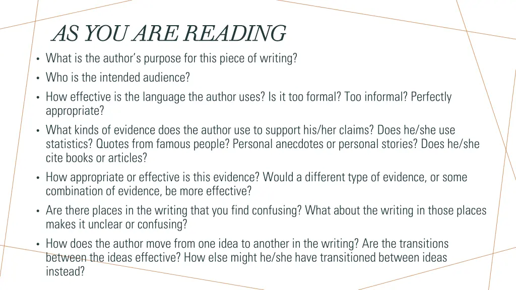as you are reading as you are reading what
