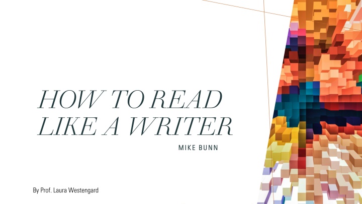 how to read like a writer
