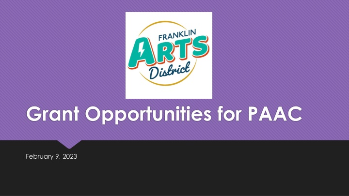 grant opportunities for paac