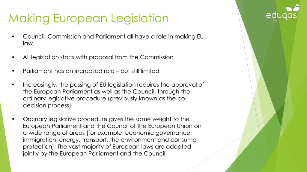 making european legislation