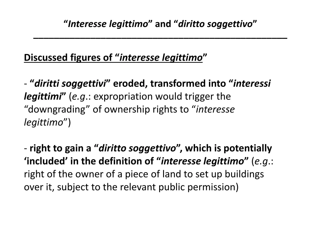 interesse legittimo and diritto soggettivo 10