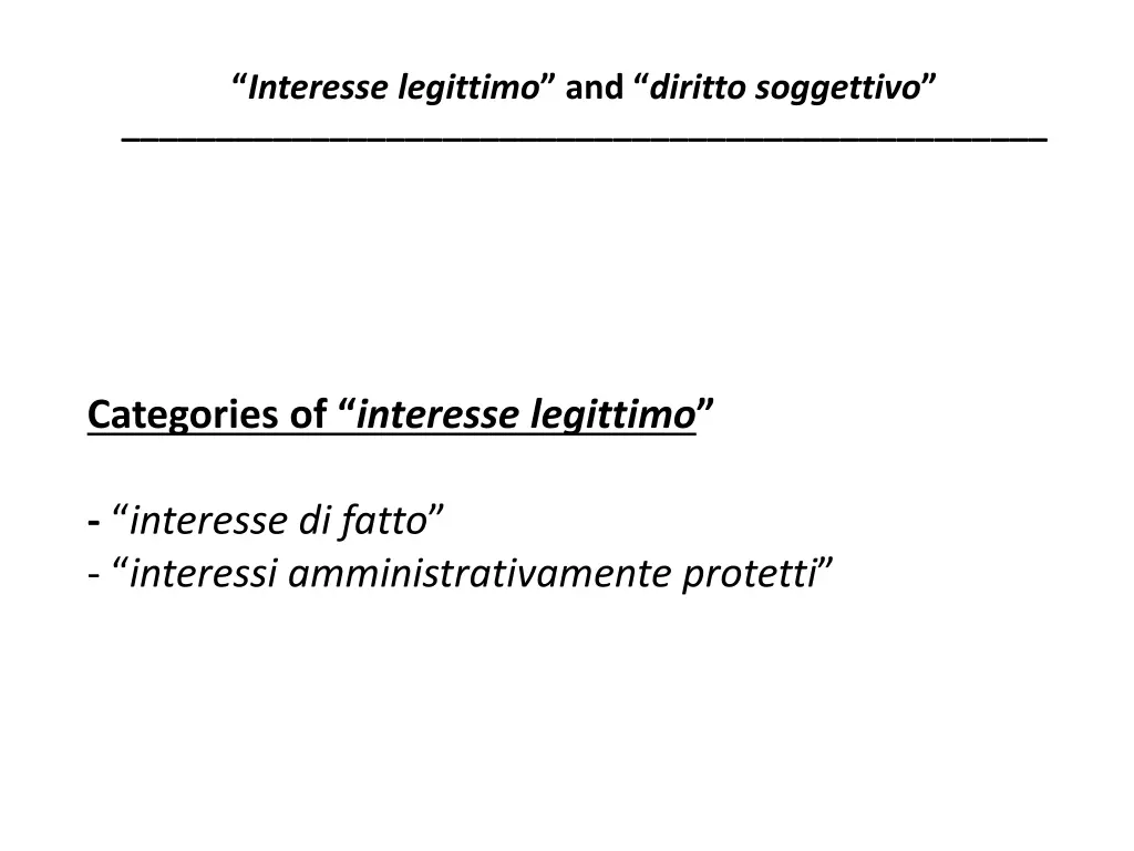 interesse legittimo and diritto soggettivo 14