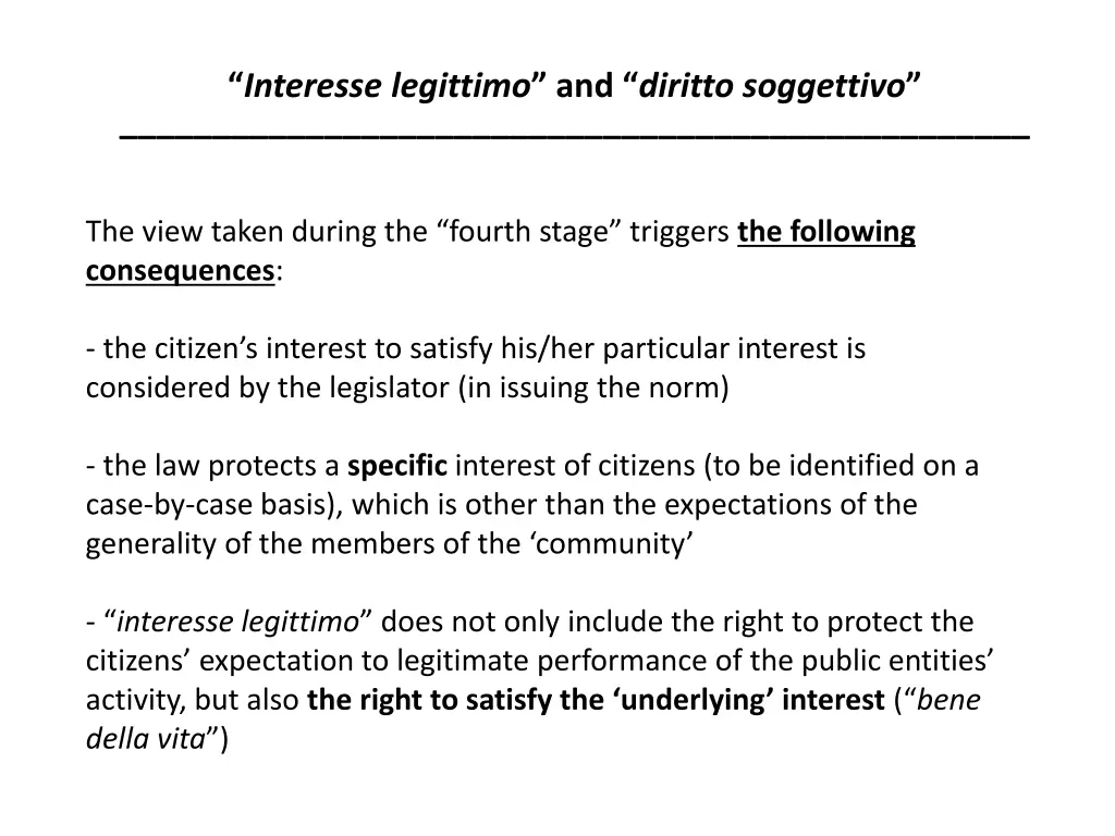 interesse legittimo and diritto soggettivo 7