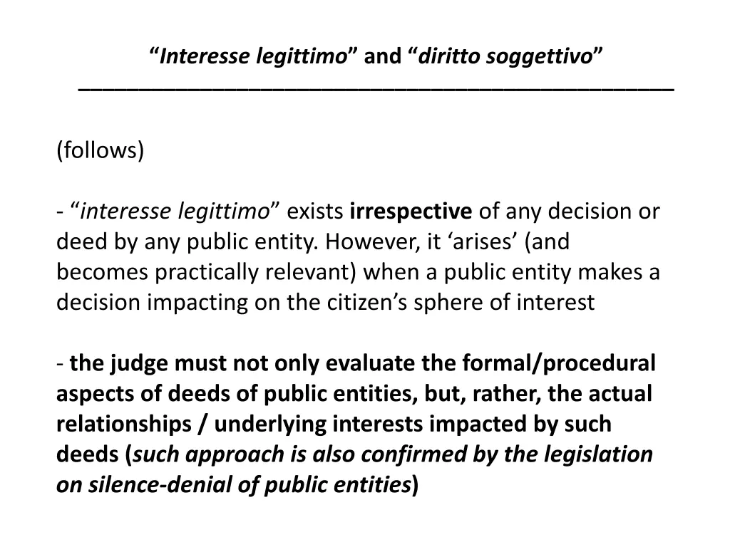 interesse legittimo and diritto soggettivo 8