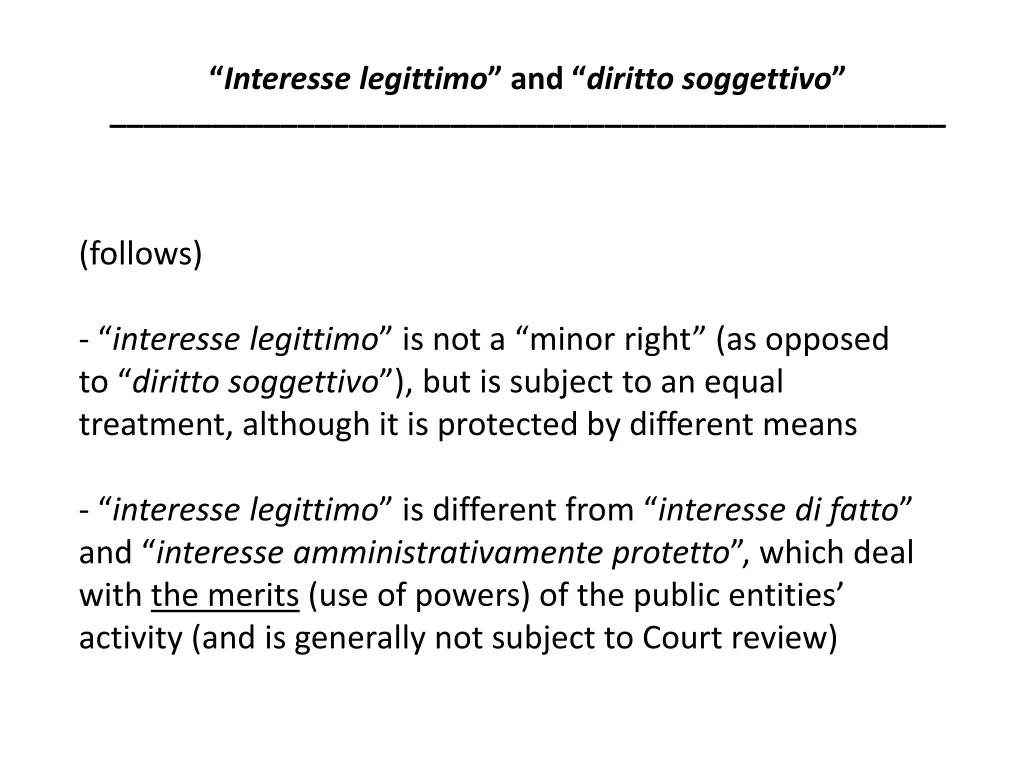 interesse legittimo and diritto soggettivo 9