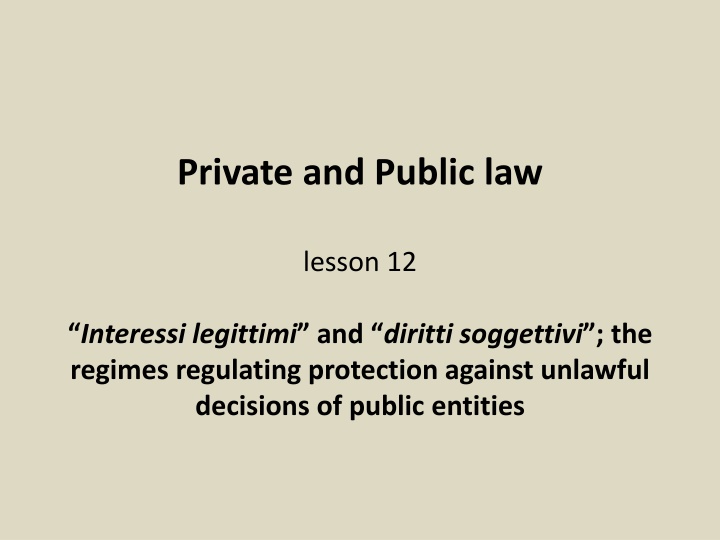 private and public law