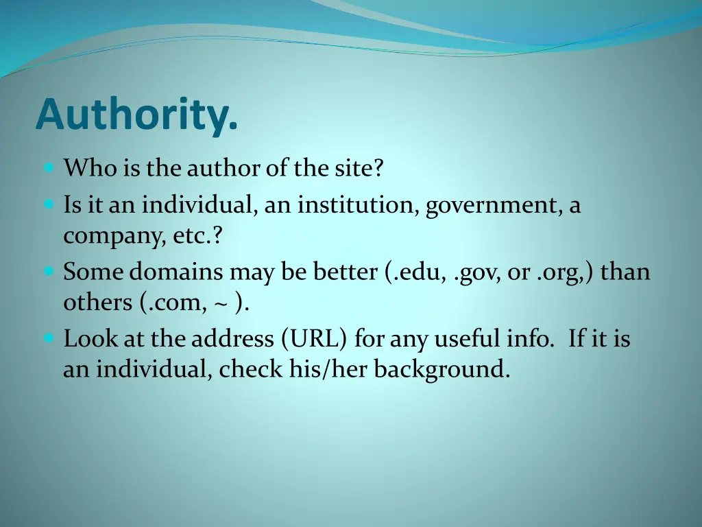 authority