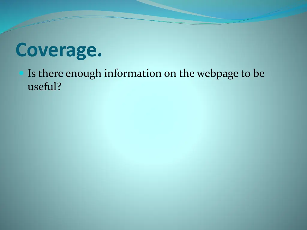 coverage