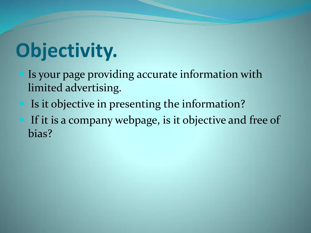 objectivity