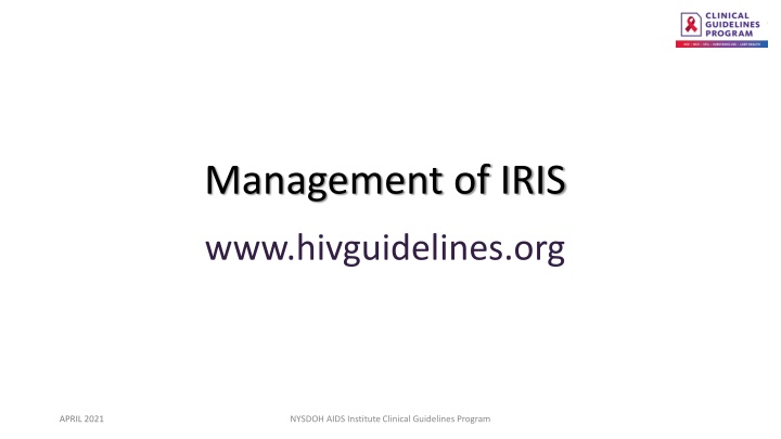 management of iris
