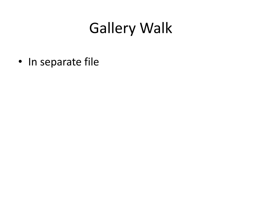 gallery walk