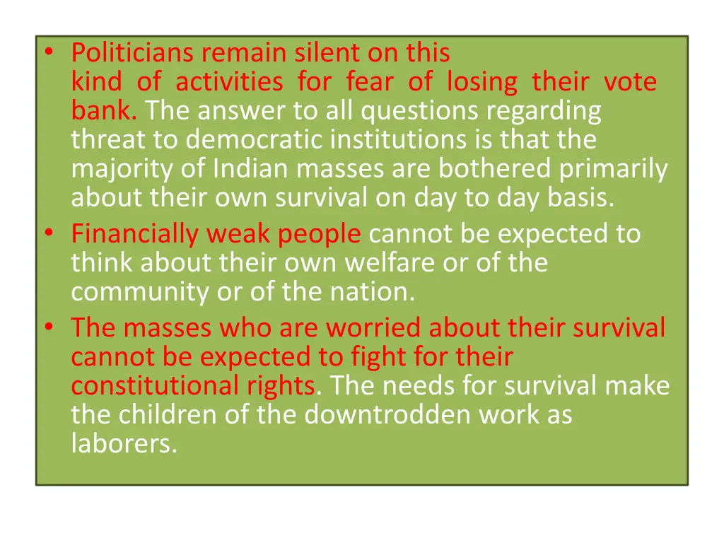 politicians remain silent on this kind