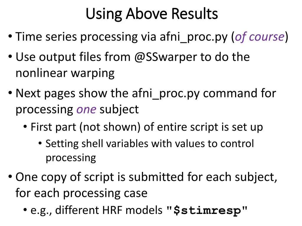 using above results using above results