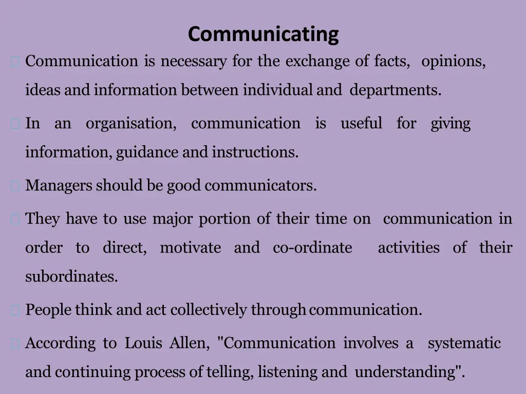 communicating