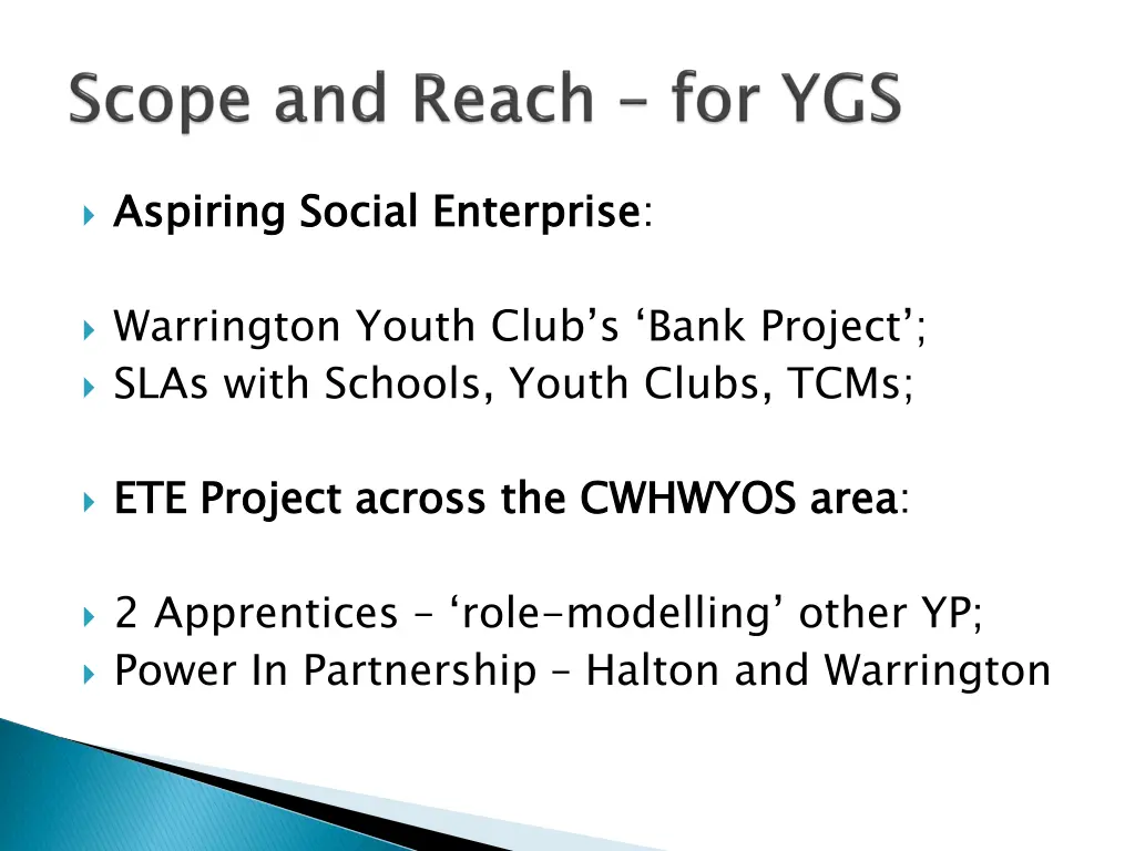 aspiring social enterprise