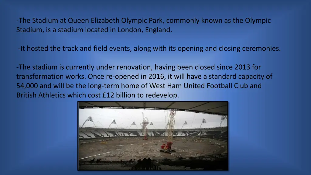 the stadium at queen elizabeth olympic park