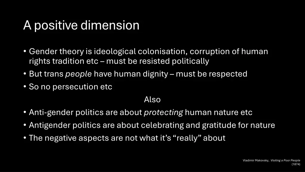 a positive dimension