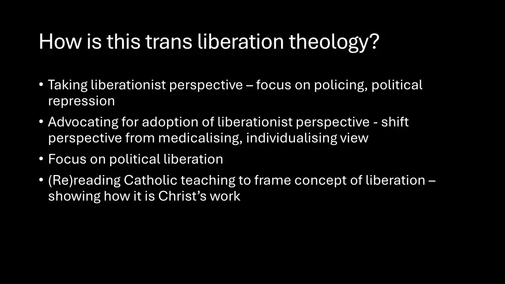 how is this trans liberation theology