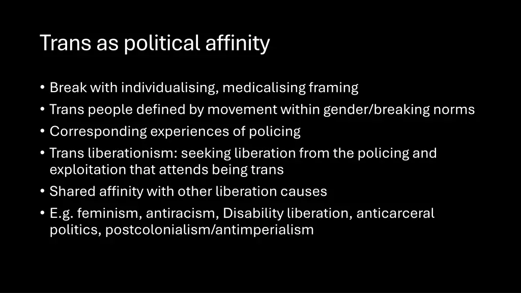 trans as political affinity