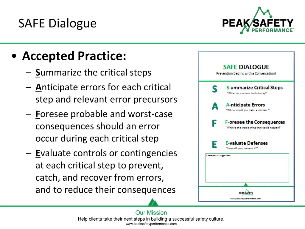 safe dialogue