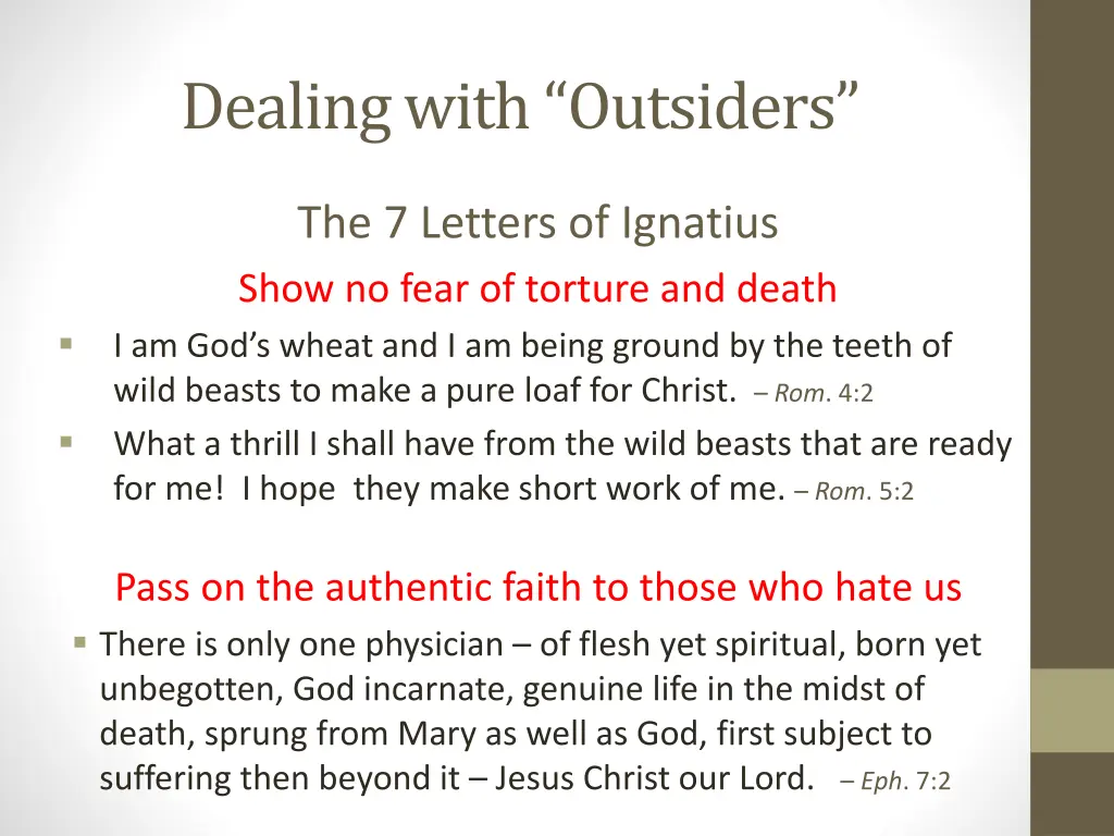 dealing with outsiders 1